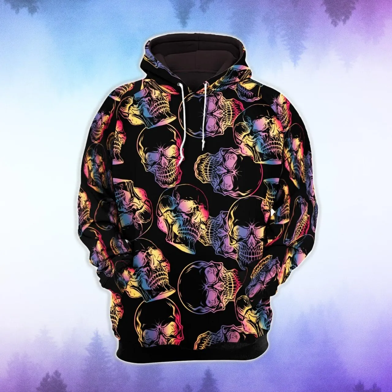 Dark Neon Skull Combo Hoodie and Leggings