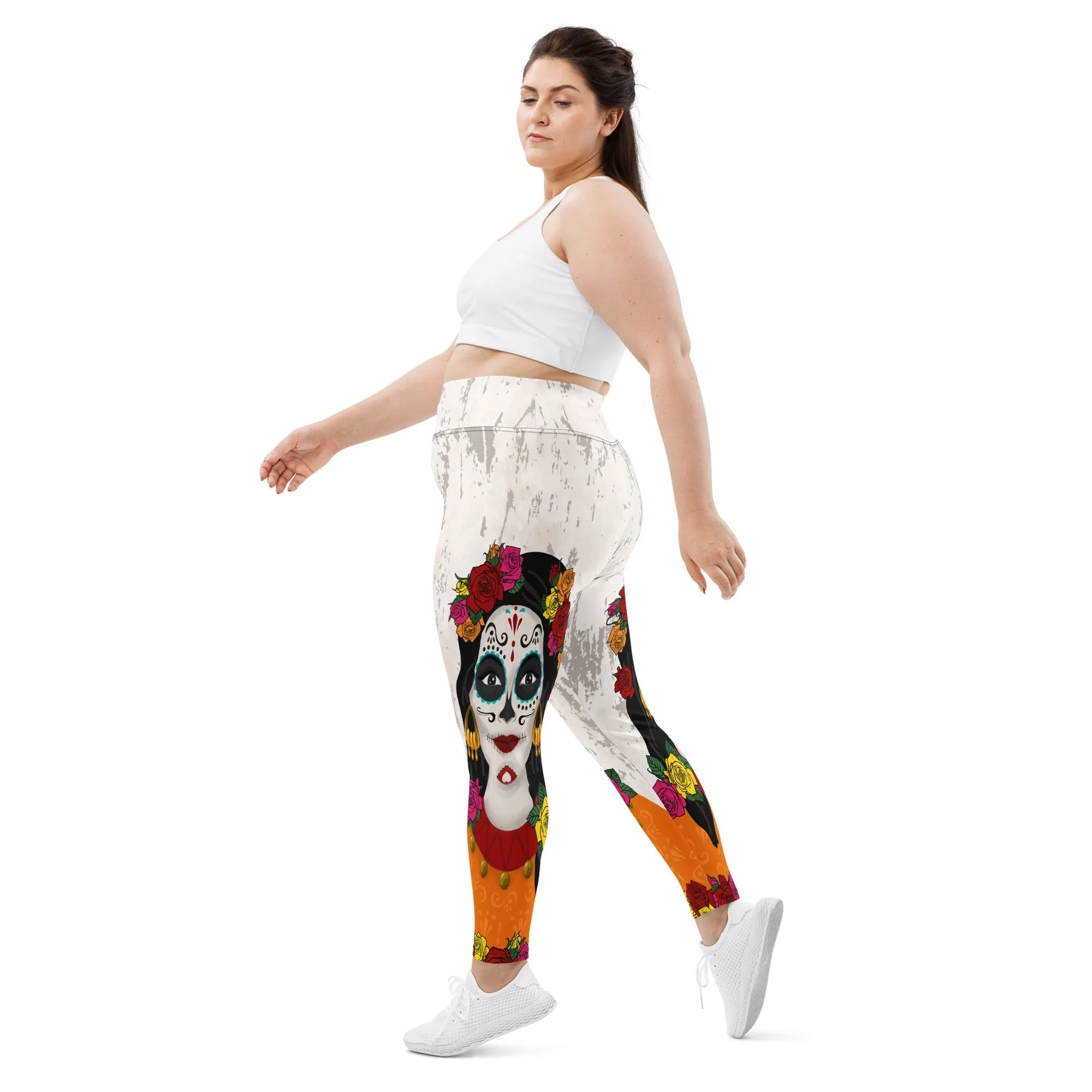 Day of the Dead Vibes Plus Size Leggings