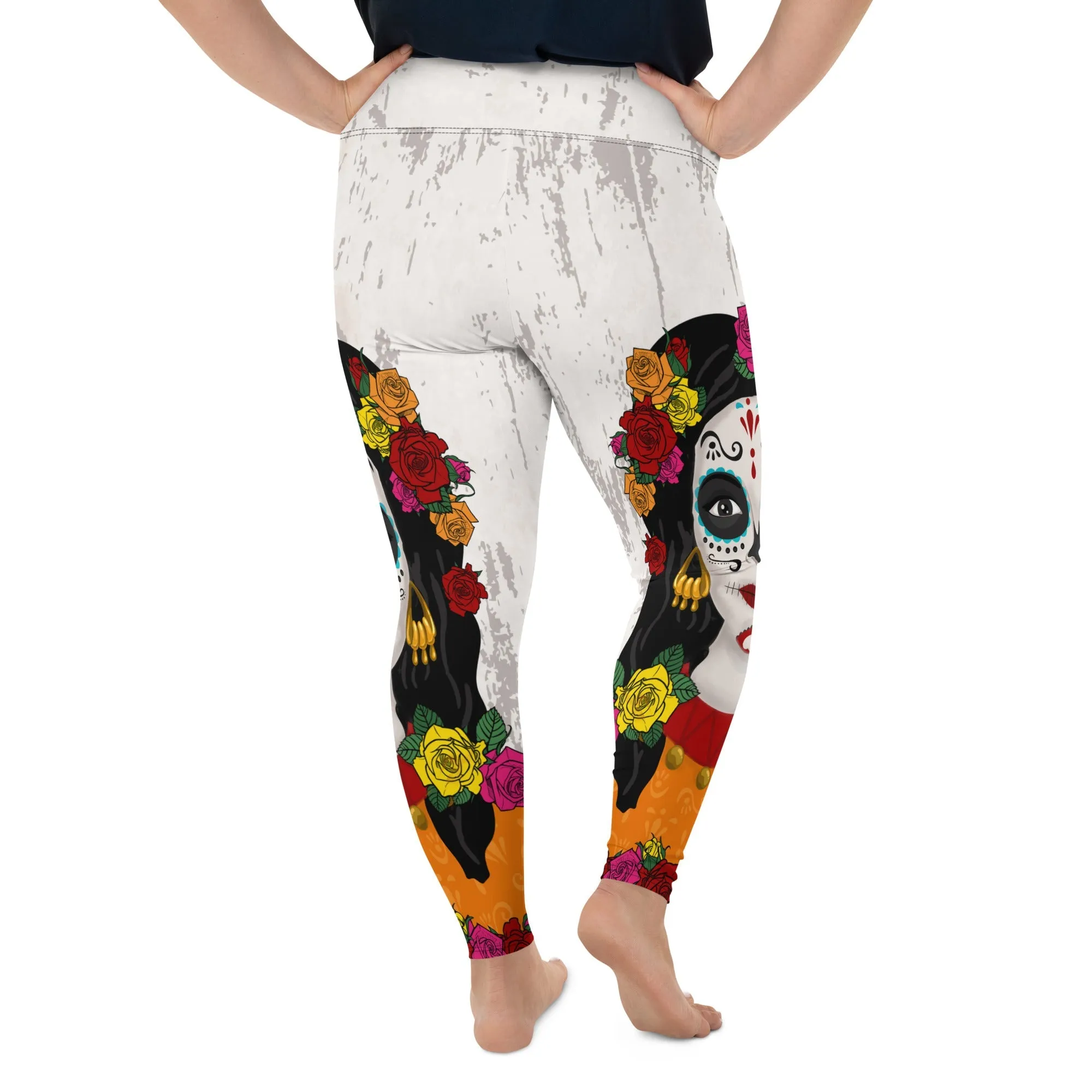 Day of the Dead Vibes Plus Size Leggings
