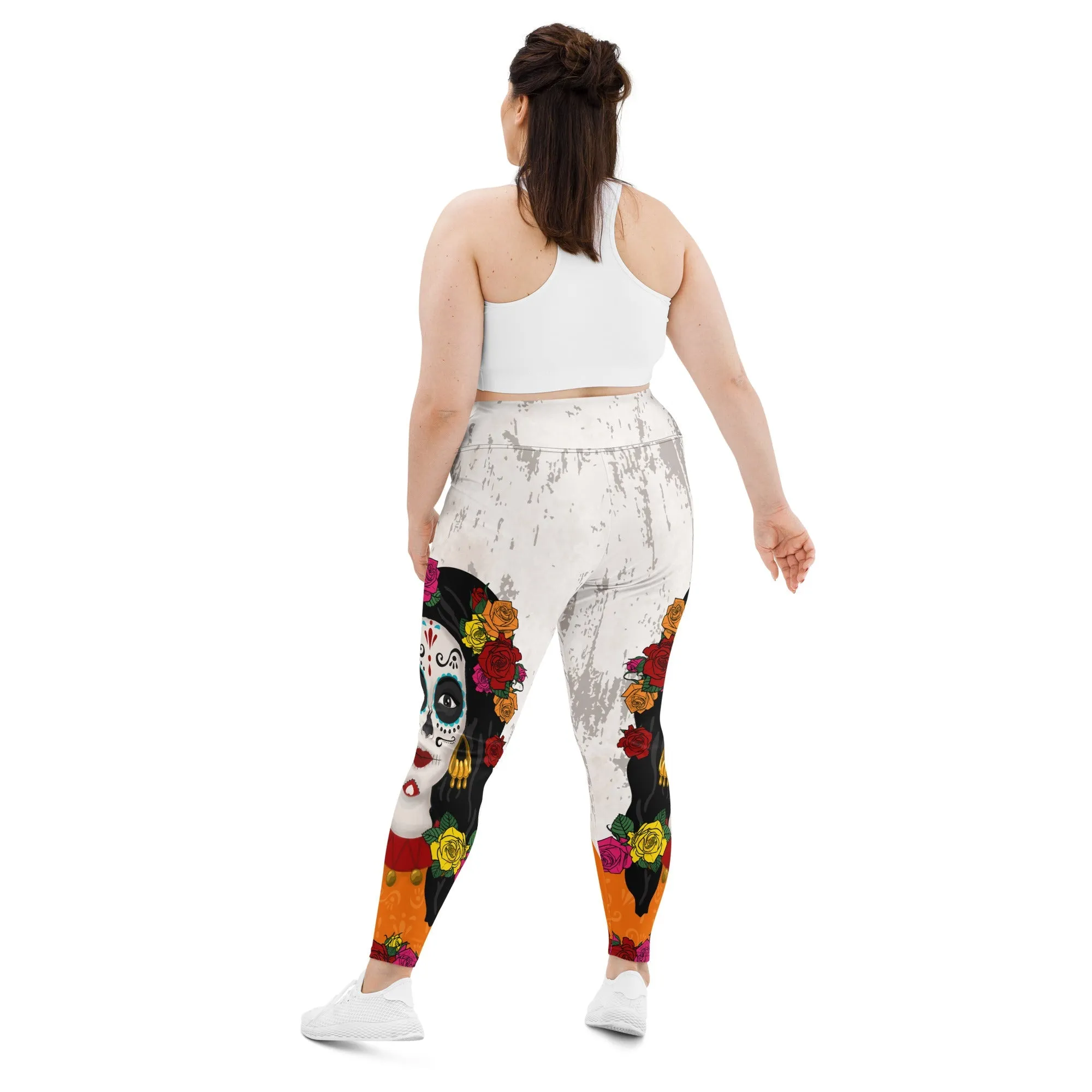 Day of the Dead Vibes Plus Size Leggings