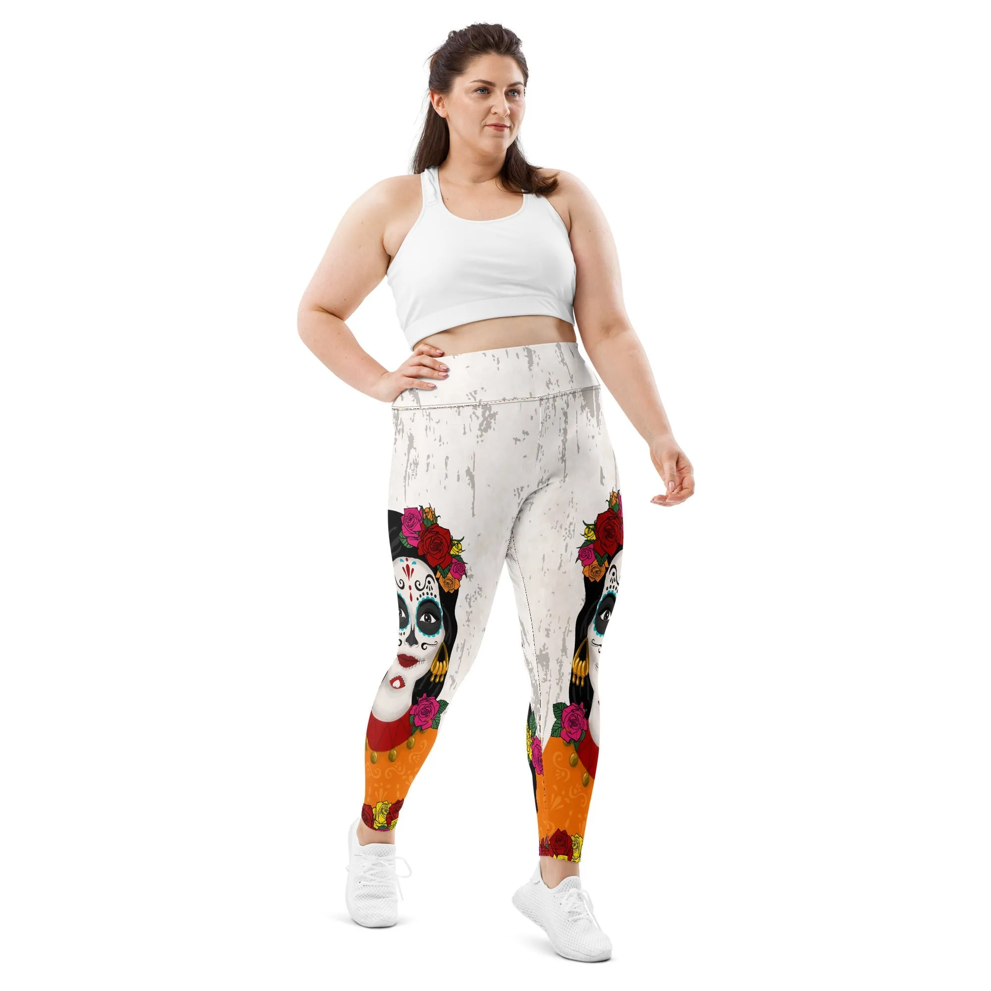 Day of the Dead Vibes Plus Size Leggings