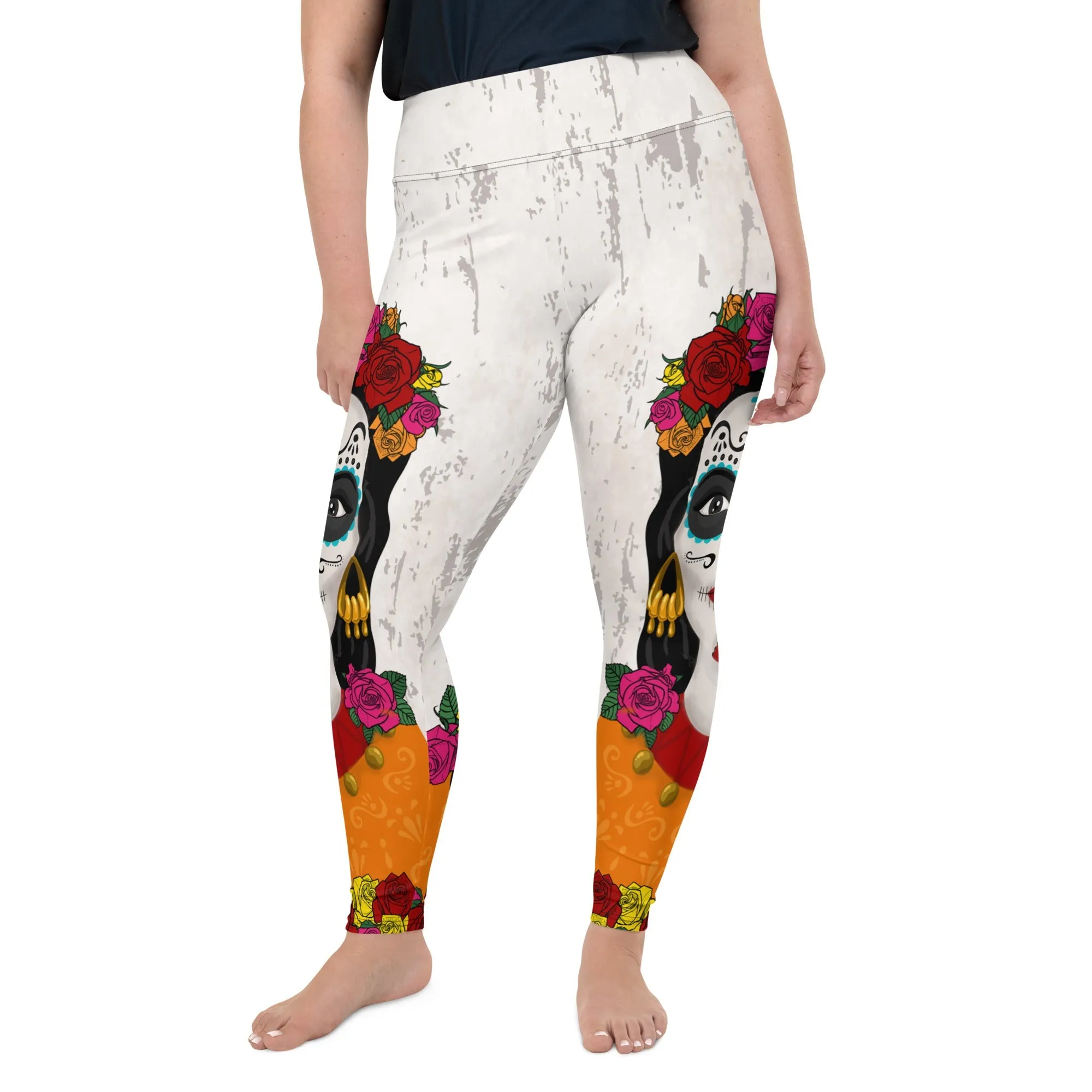 Day of the Dead Vibes Plus Size Leggings