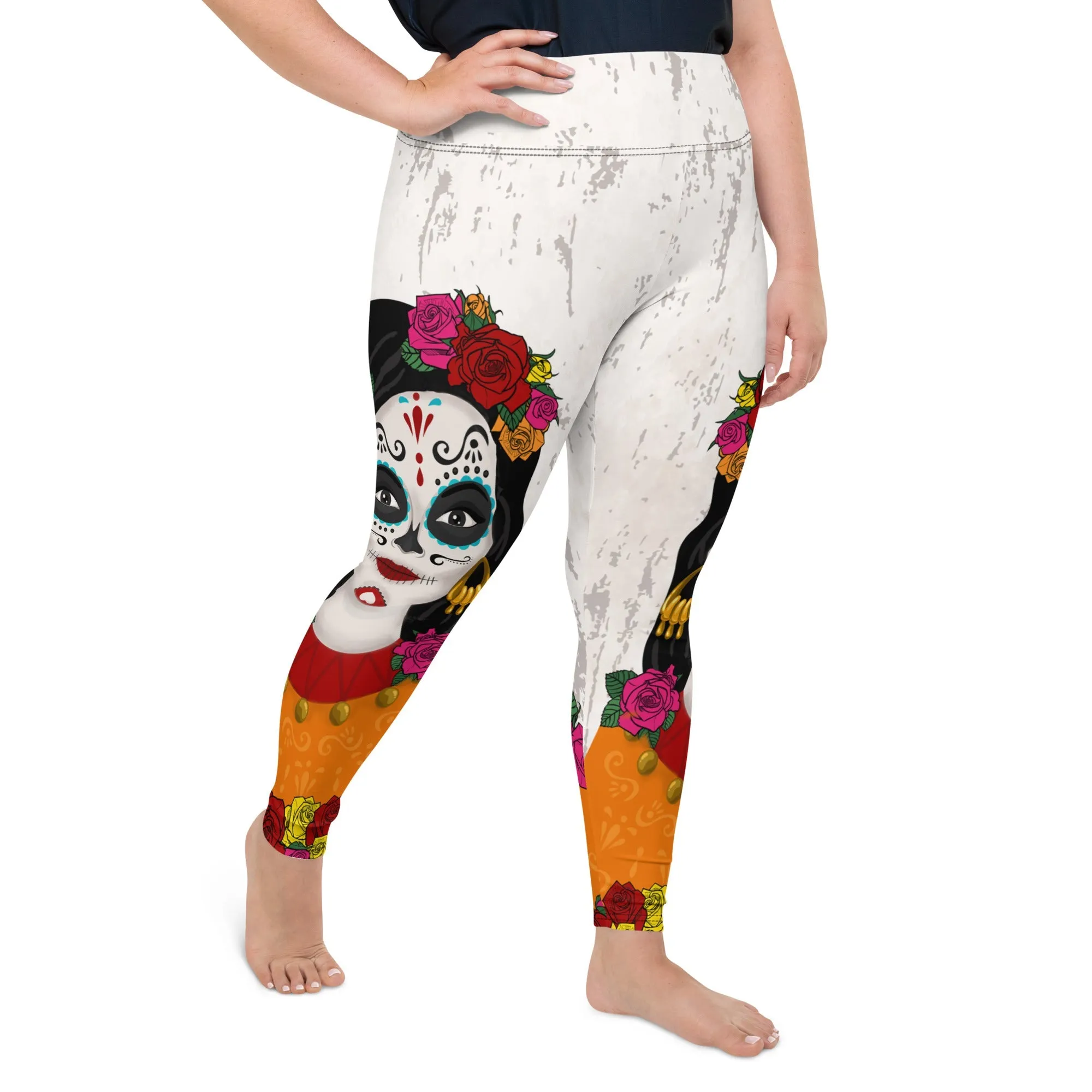 Day of the Dead Vibes Plus Size Leggings