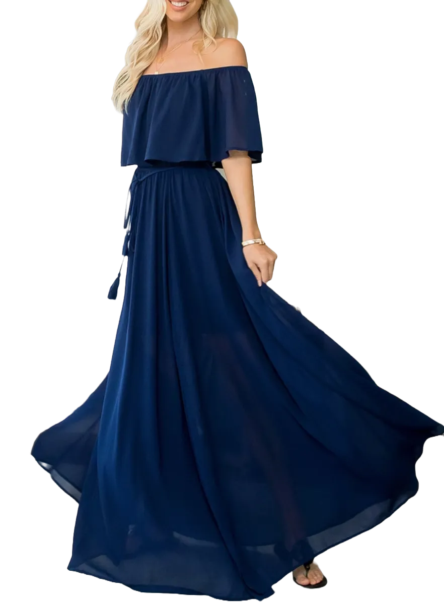 Devon Navy Maxi Dress