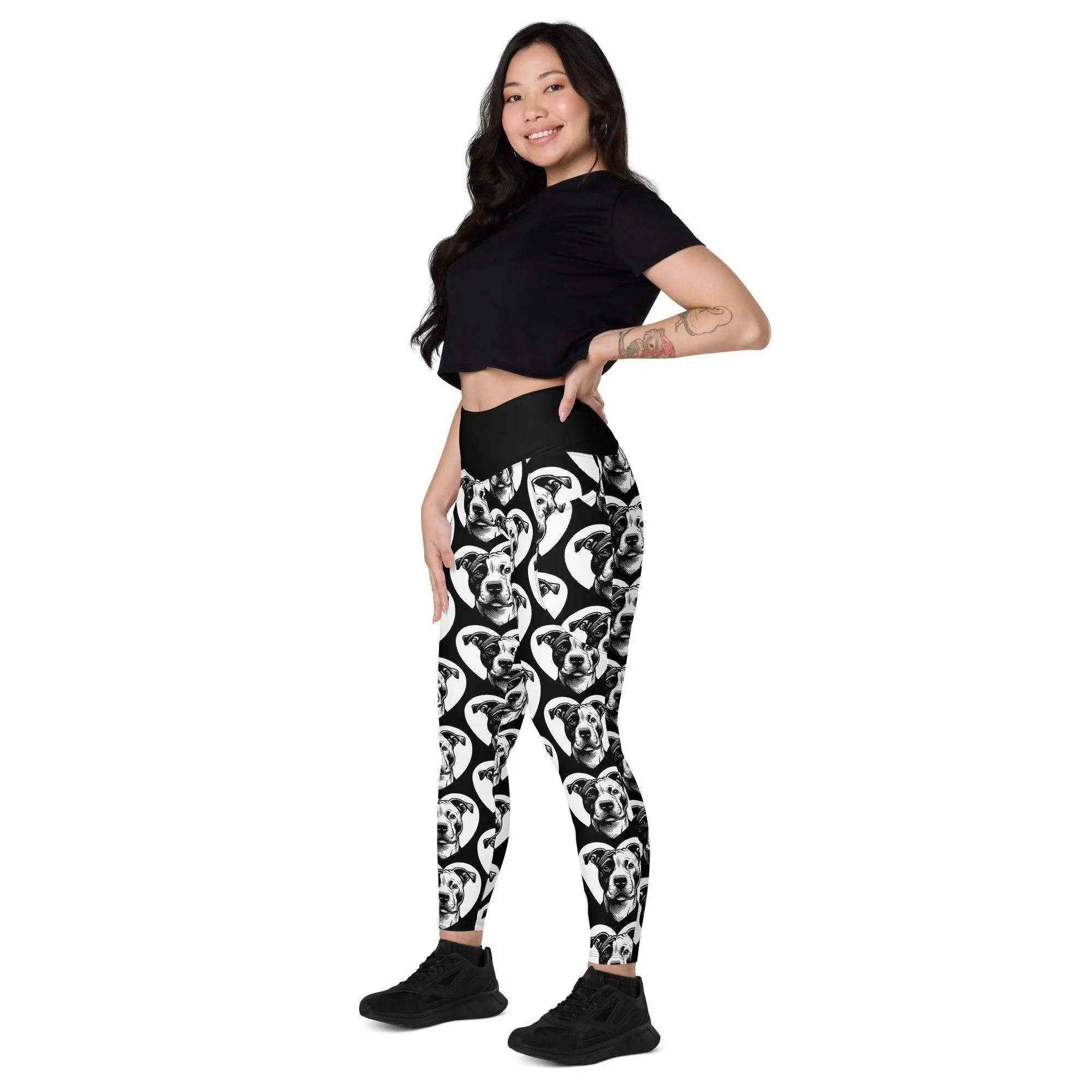 DOG BREED LEGGINGS with pockets - AMERICAN STAFFORDSHIRE TERRIER - HERTTAHOUND