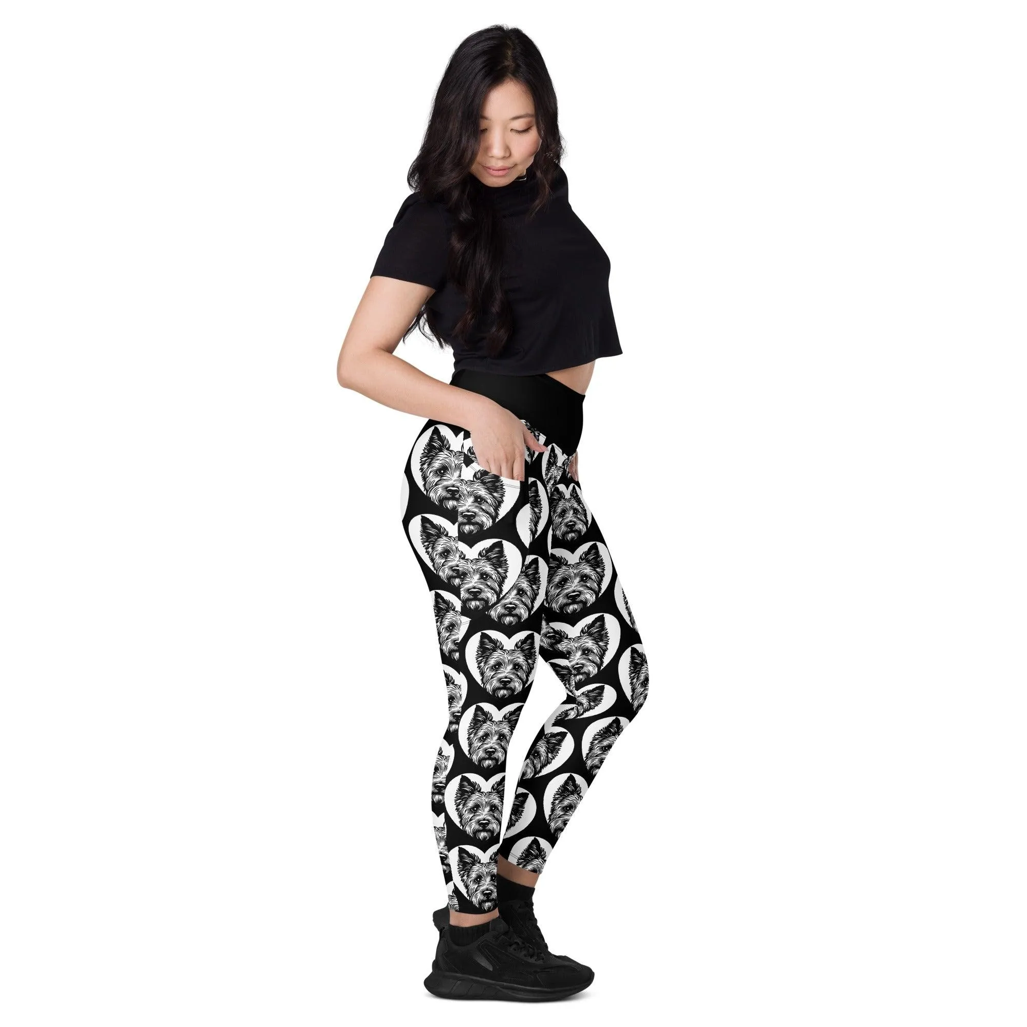 DOG BREED LEGGINGS with pockets - AUSTRALIAN TERRIER - HERTTAHOUND