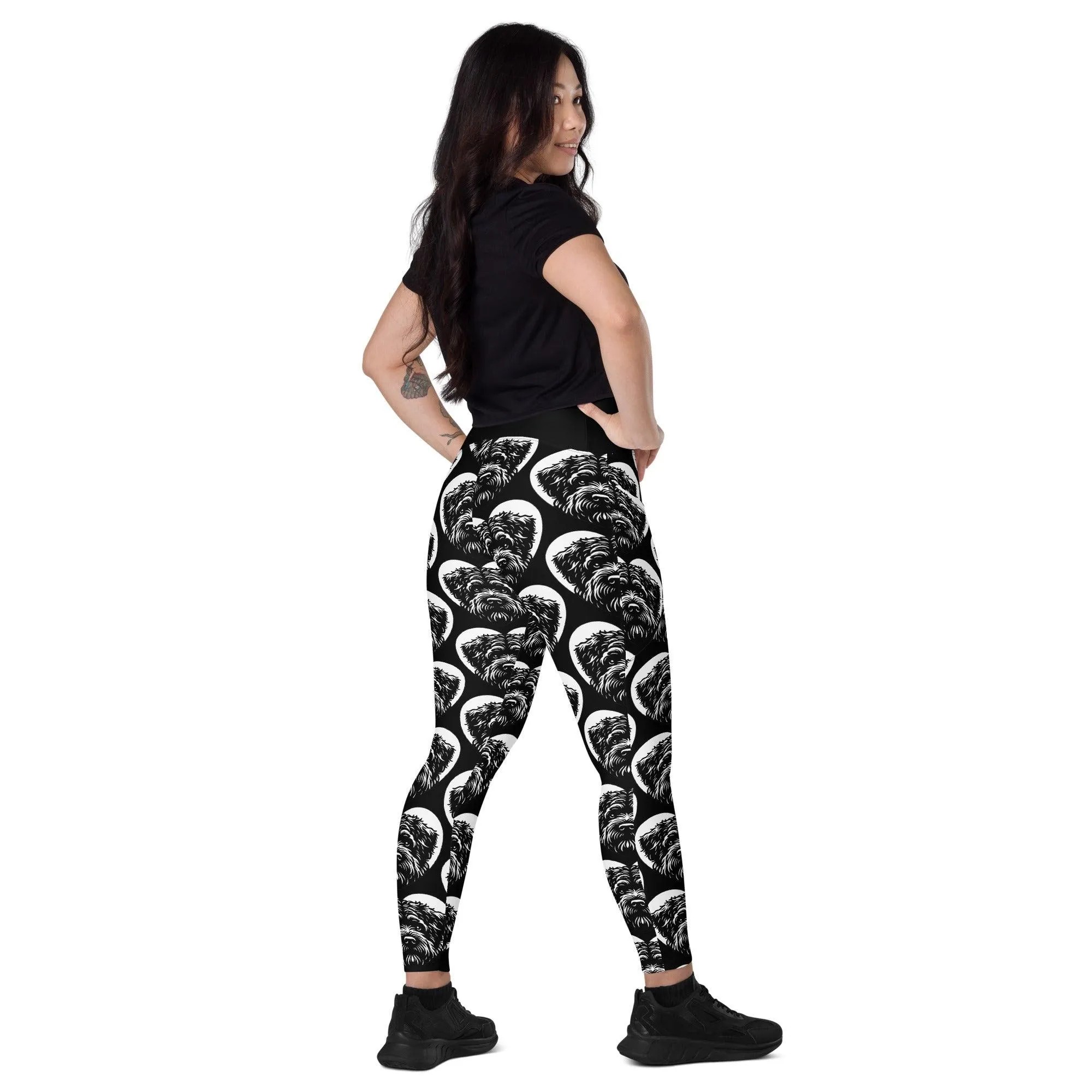 DOG BREED LEGGINGS with pockets - BOUVIER DES FLANDRES - HERTTAHOUND