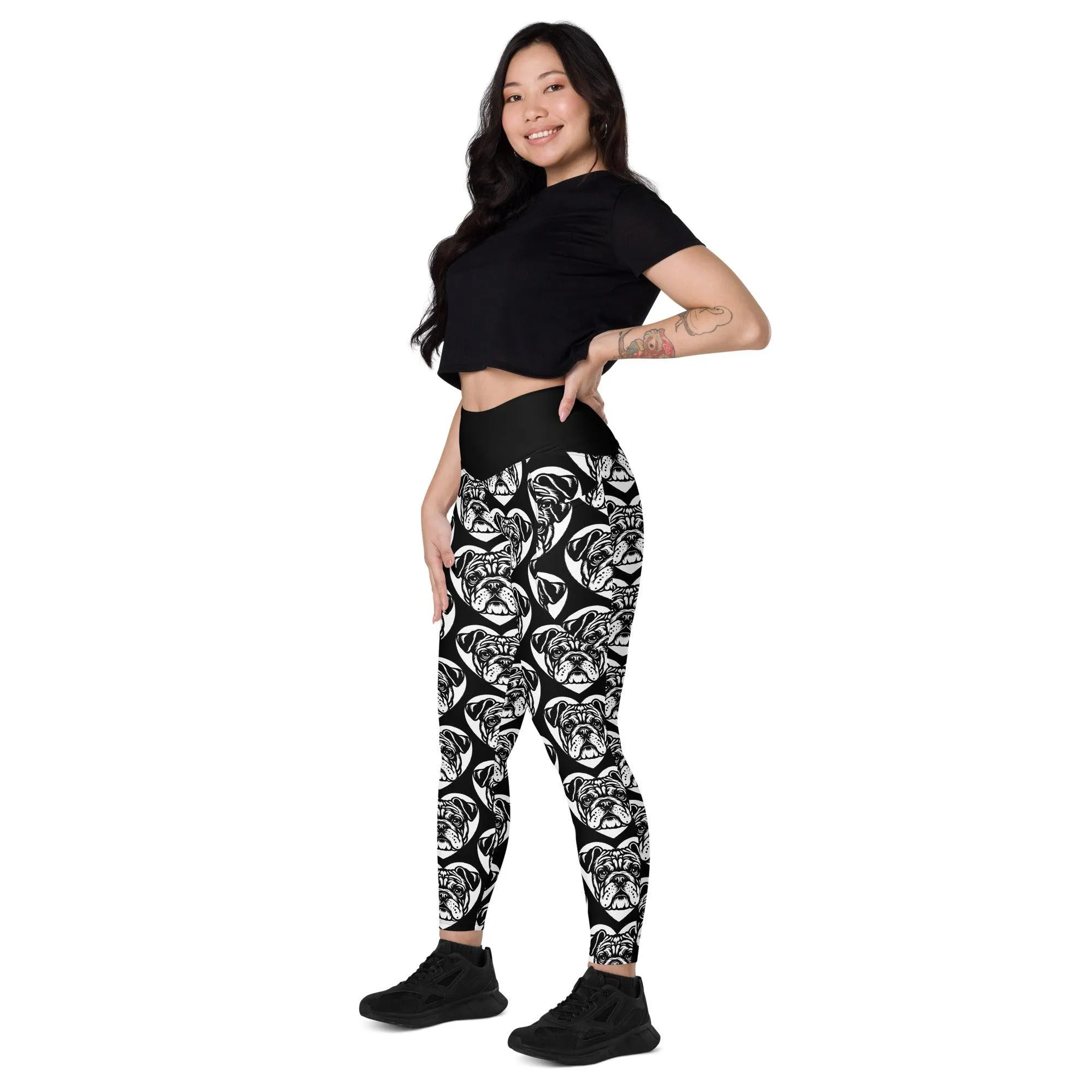DOG BREED LEGGINGS with pockets - BULLDOG CONTINENTAL - HERTTAHOUND