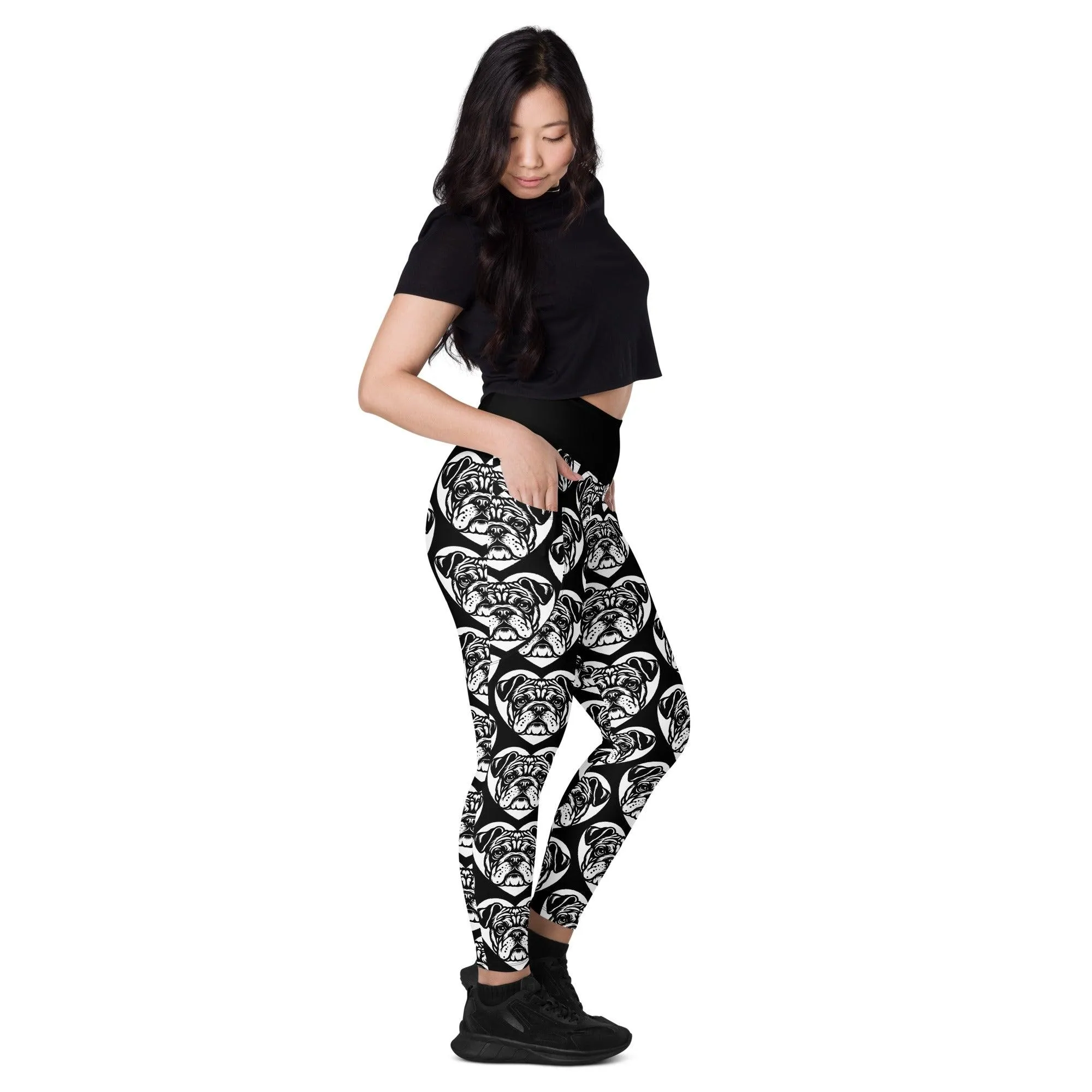 DOG BREED LEGGINGS with pockets - BULLDOG CONTINENTAL - HERTTAHOUND
