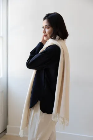 Donegal Mills | Herringbone Scarf in Ecru