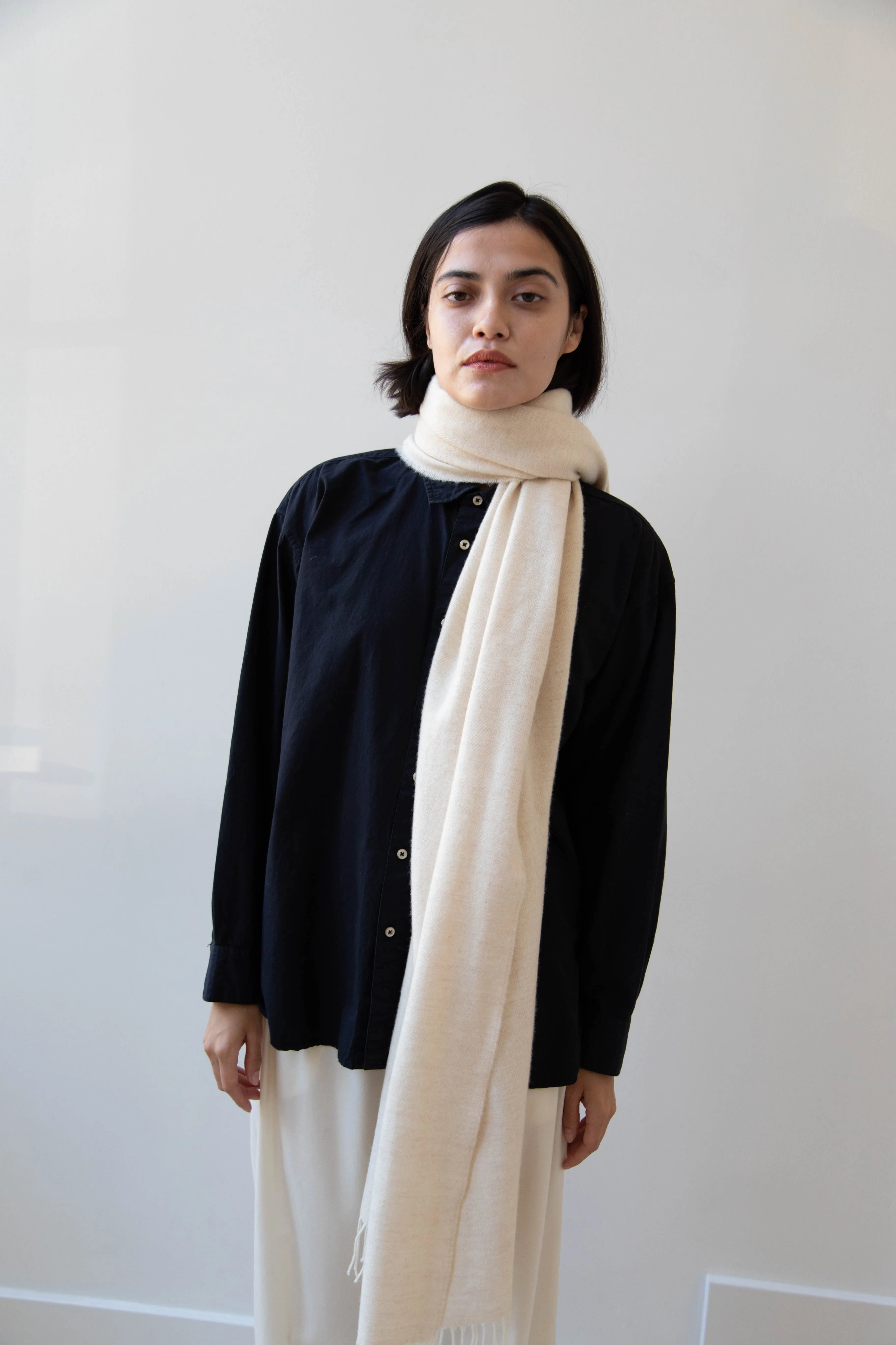 Donegal Mills | Herringbone Scarf in Ecru