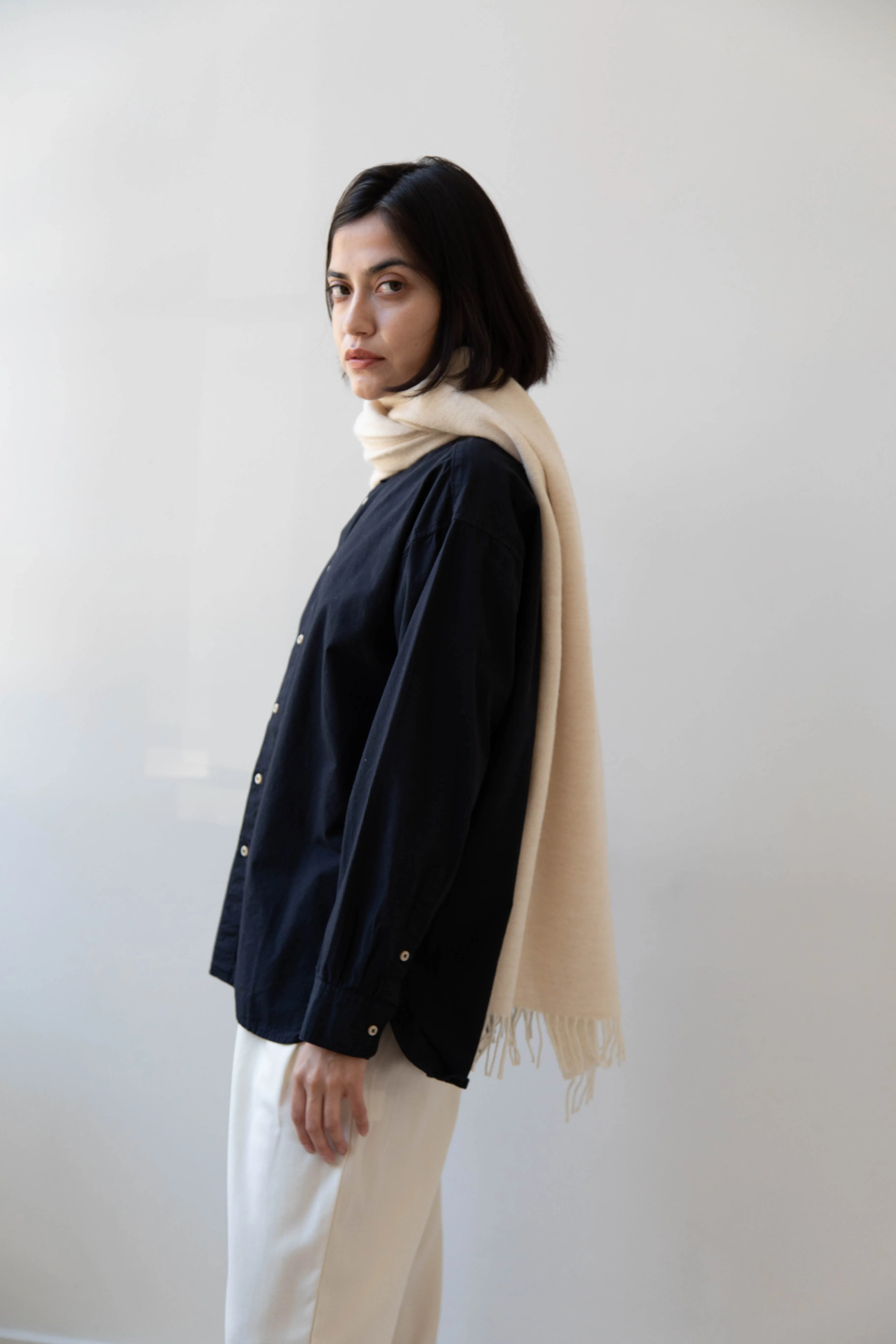 Donegal Mills | Herringbone Scarf in Ecru