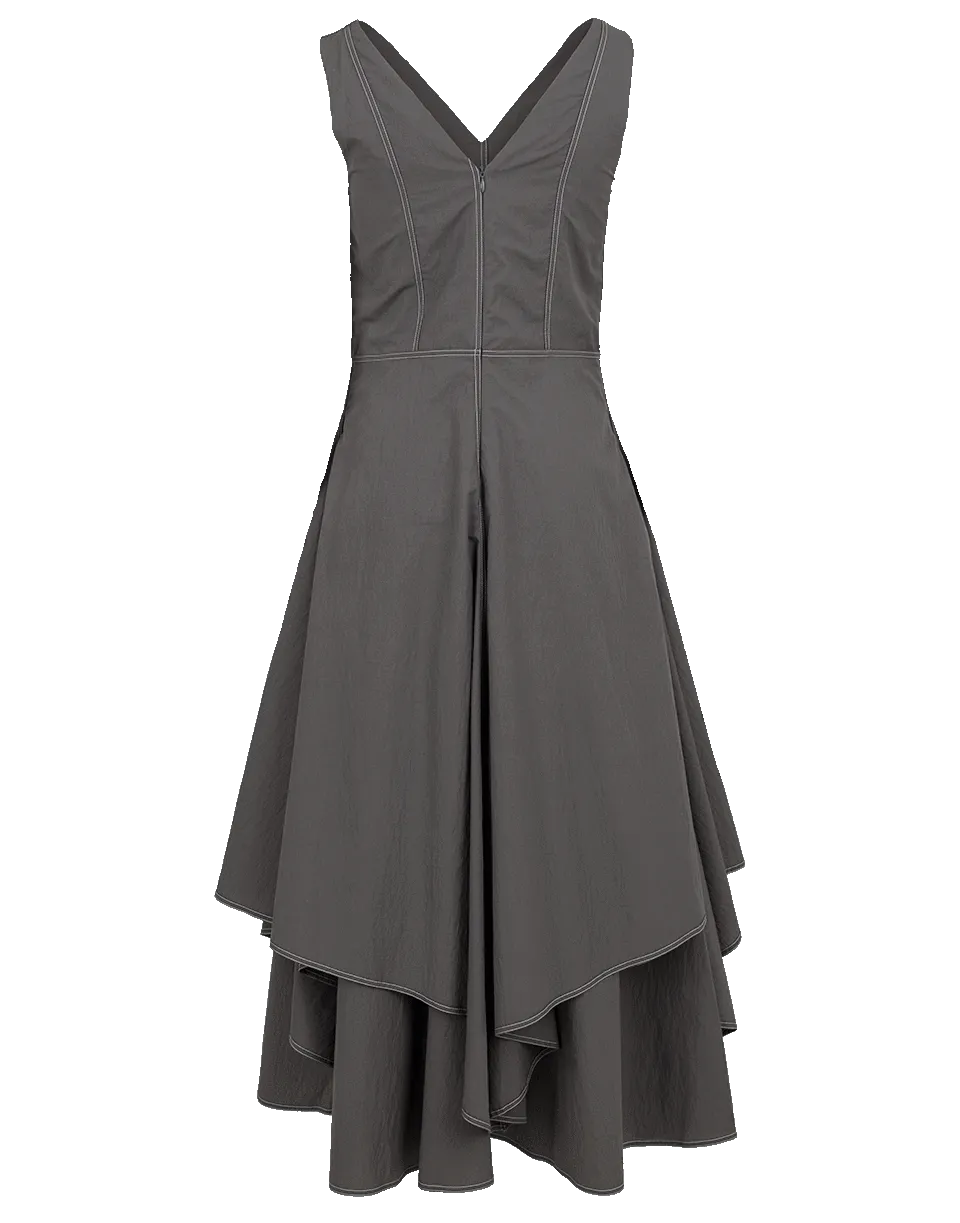 Dress With Asymmetrical Layered Skirt
