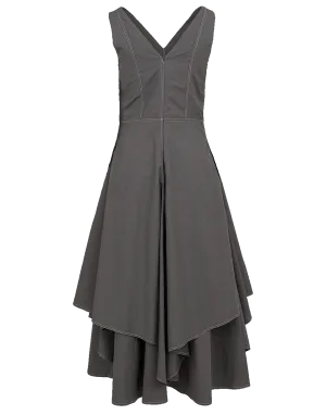 Dress With Asymmetrical Layered Skirt