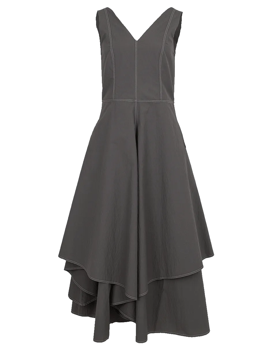 Dress With Asymmetrical Layered Skirt