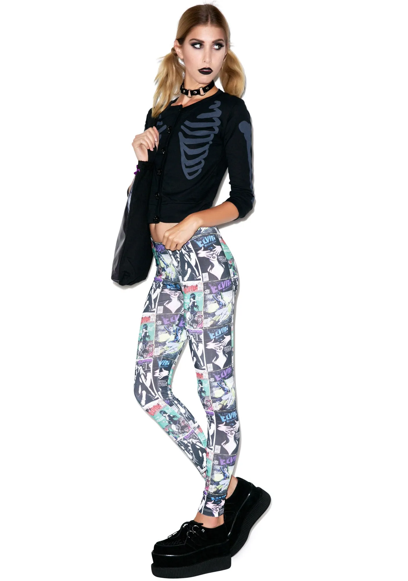 Elvira Comic Cover Leggings