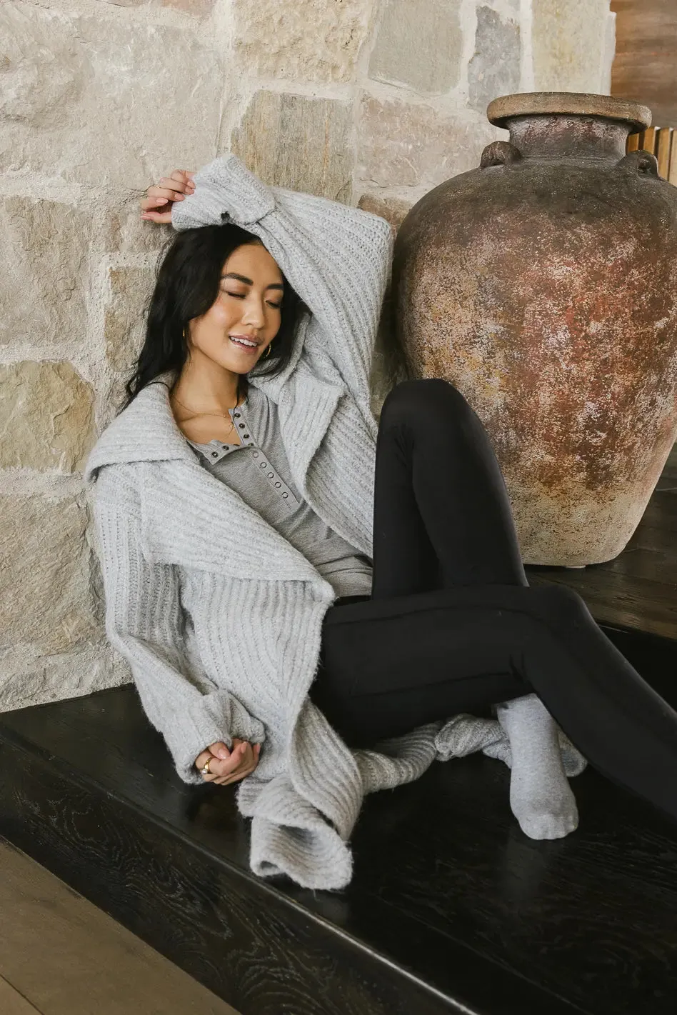 Emily Long Cardigan in Grey - FINAL SALE