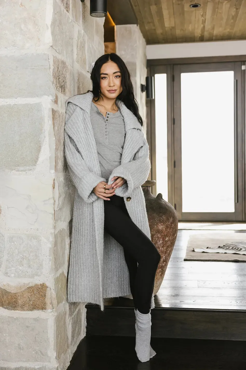 Emily Long Cardigan in Grey - FINAL SALE
