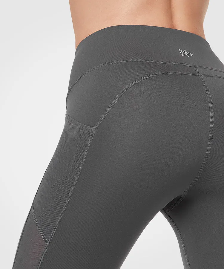 Enfold High Waist Mesh Pockets Running Leggings 26"| Women's High Support Leggings