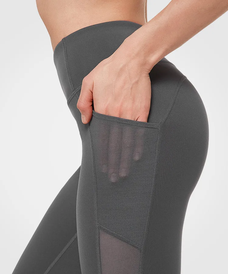 Enfold High Waist Mesh Pockets Running Leggings 26"| Women's High Support Leggings