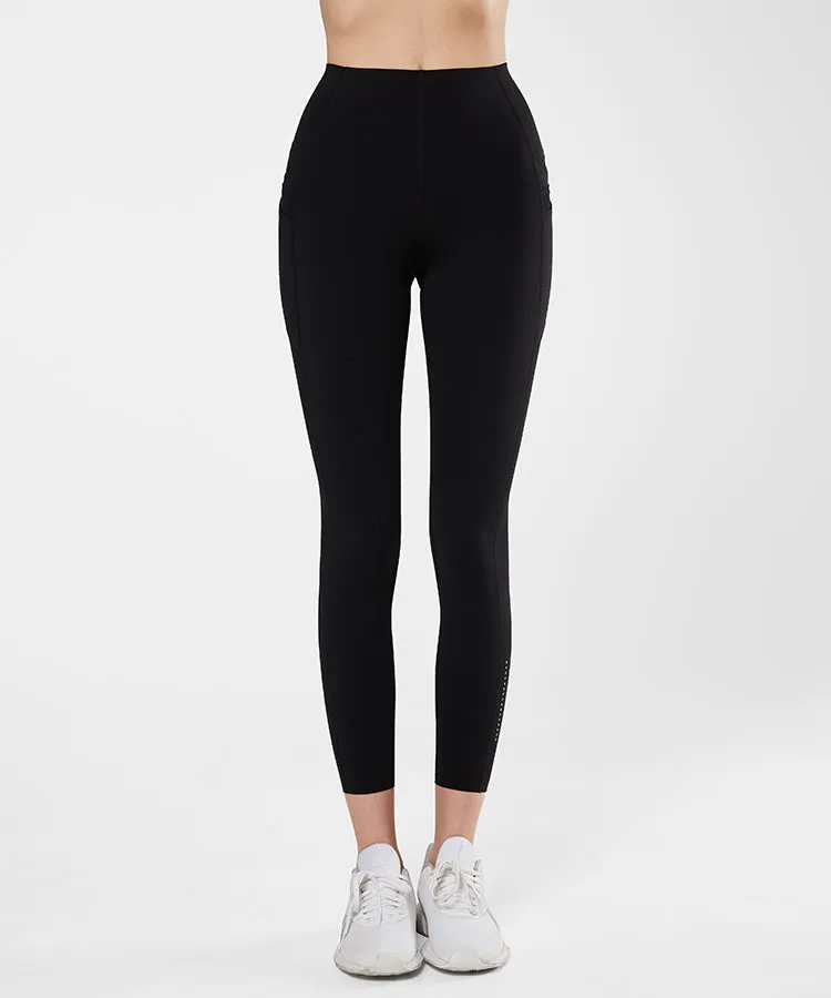 Enfold High Waist Pockets Stretchy Running Leggings 26"| Women's High Support Leggings