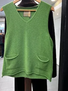 Eribe Corry V-Neck Tank Top Vest Watercress