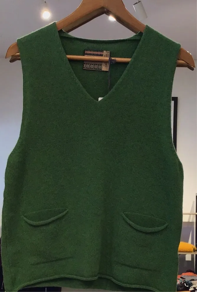 Eribe Corry V-Neck Tank Top Vest Watercress