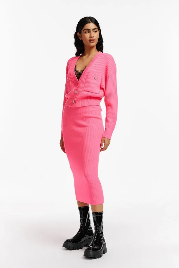 Essentiel Antwerp - Equip Ribbed Knitted Skirt: High Voltage