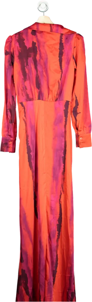 Fashion Nova Orange Gabriella Long Sleeve Maxi Dress XS