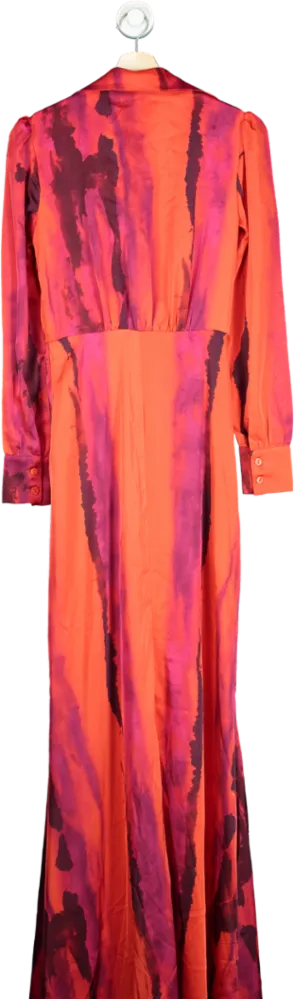 Fashion Nova Orange Gabriella Long Sleeve Maxi Dress XS