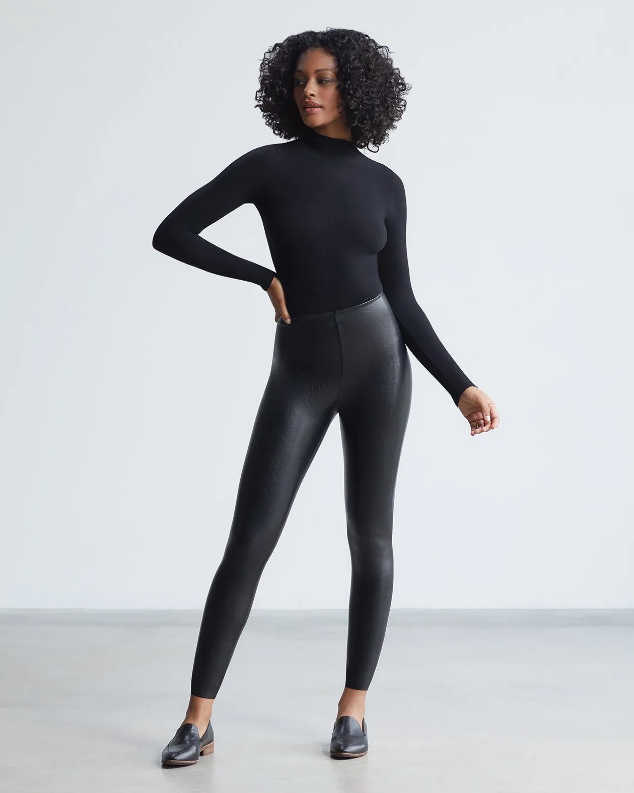 Faux Leather Legging | Black