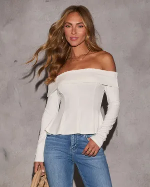 Fireside Celebration Off The Shoulder Top