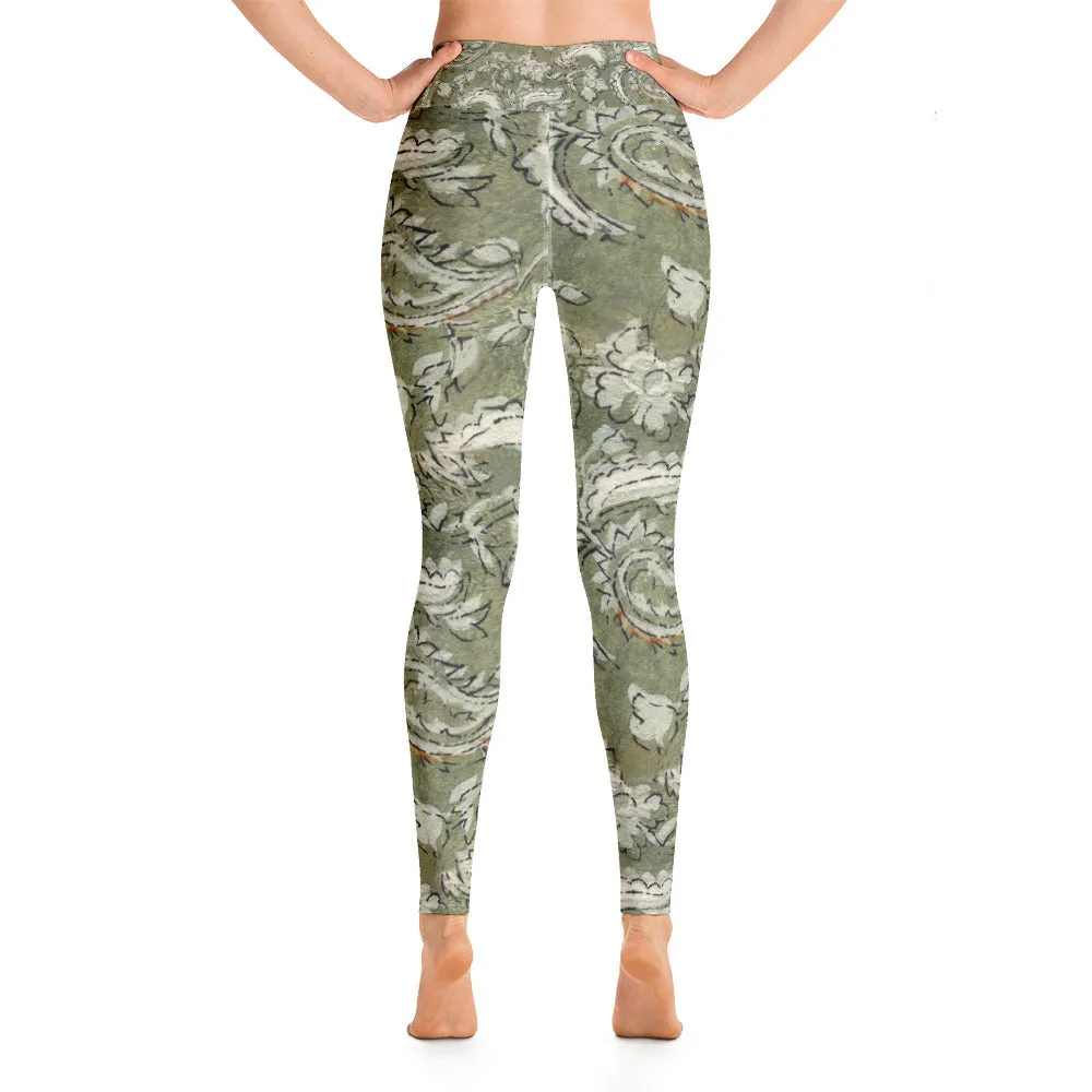 Floral Paisley Yoga Leggings