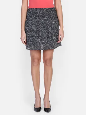 Floral Print Layered Skirt