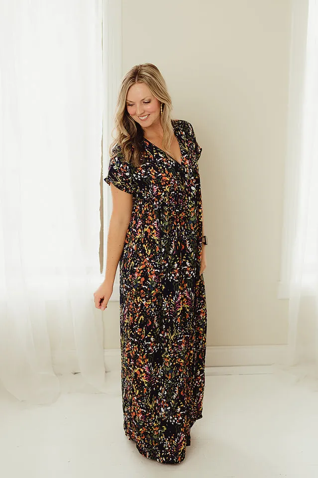 Floral Woven Maxi Dress