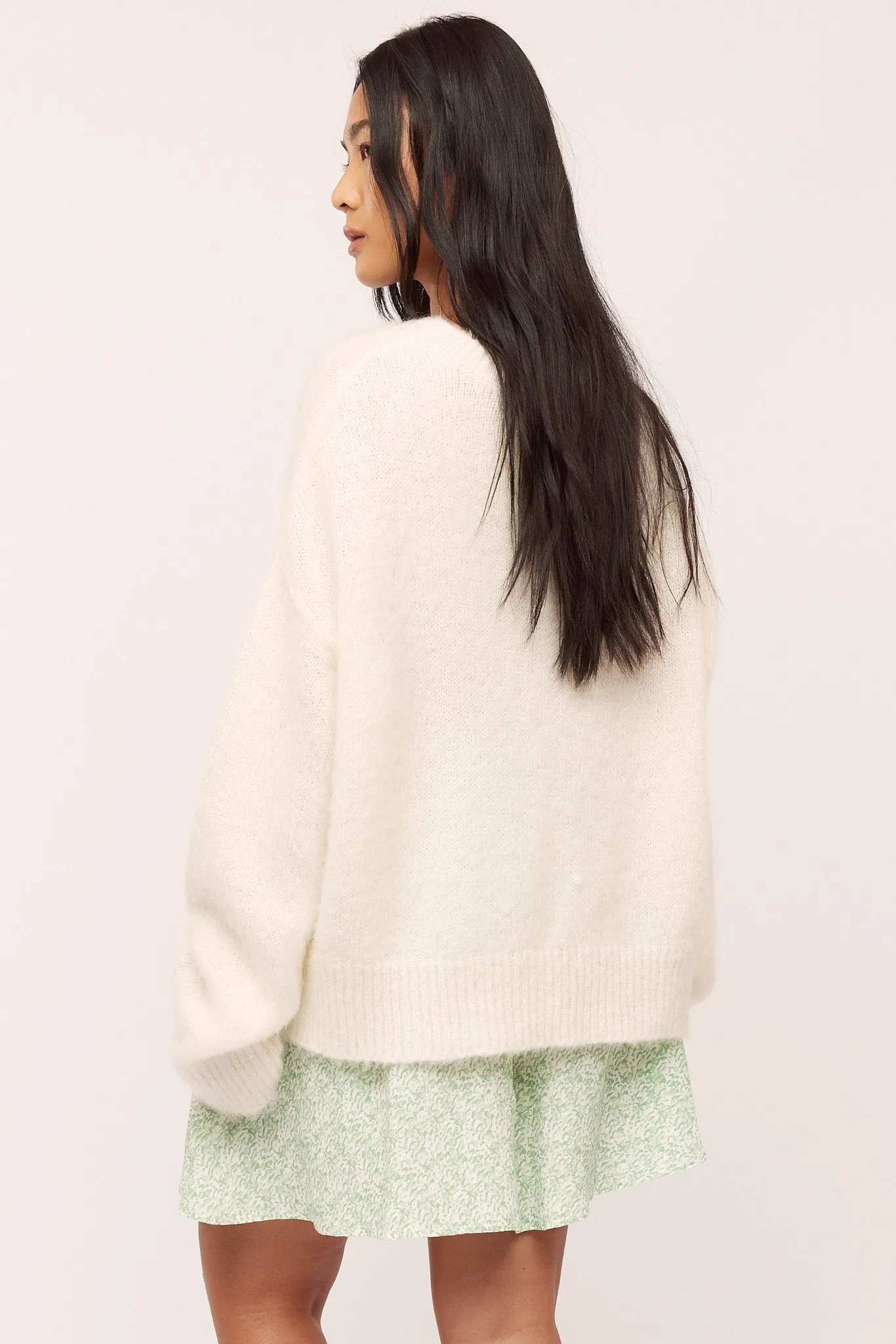 Florie Brushed Sweater - Creme