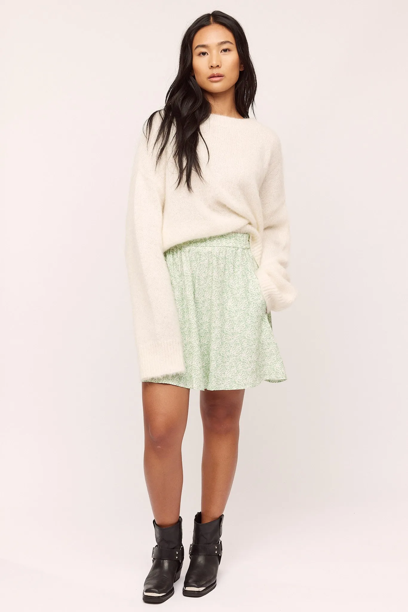 Florie Brushed Sweater - Creme