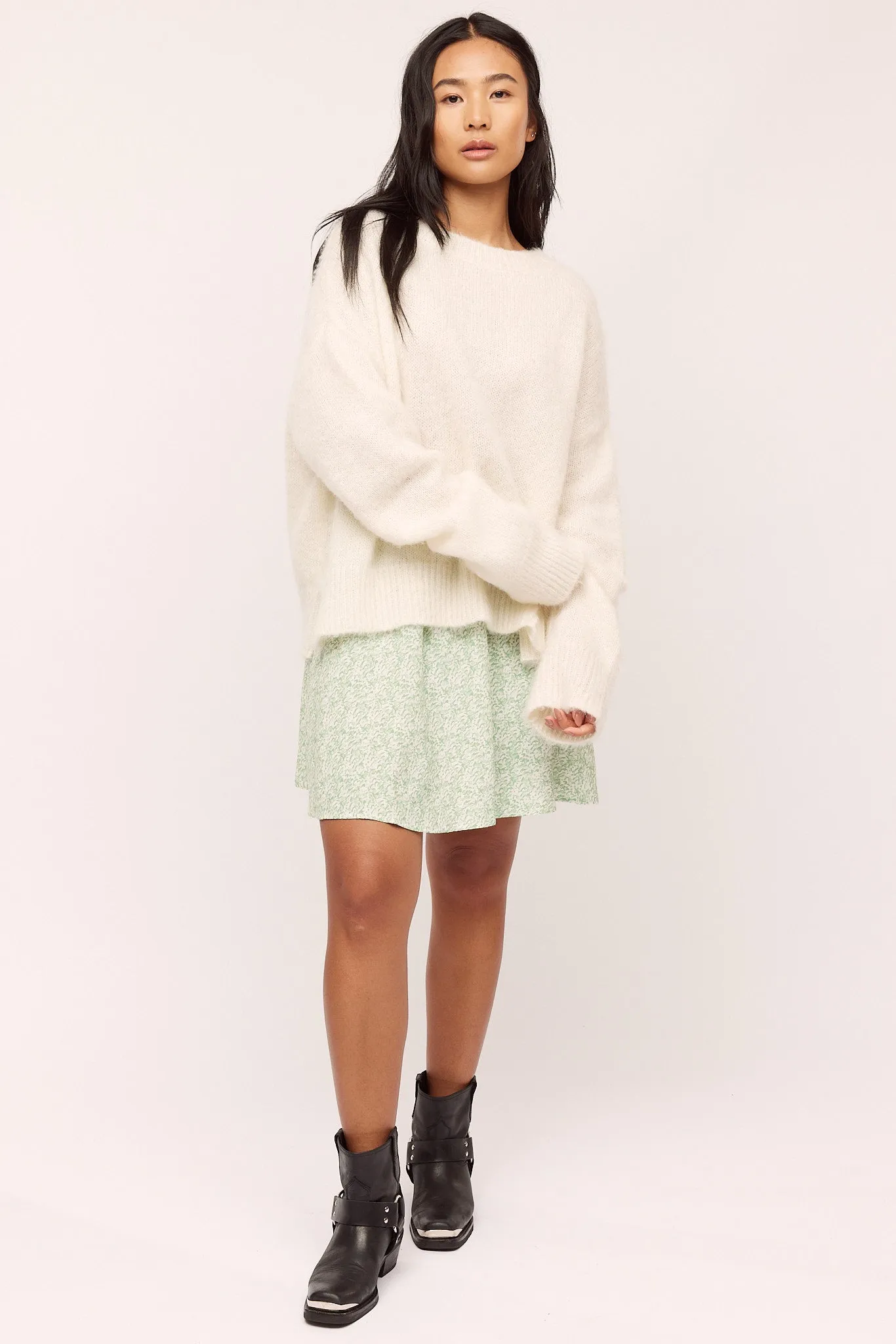 Florie Brushed Sweater - Creme