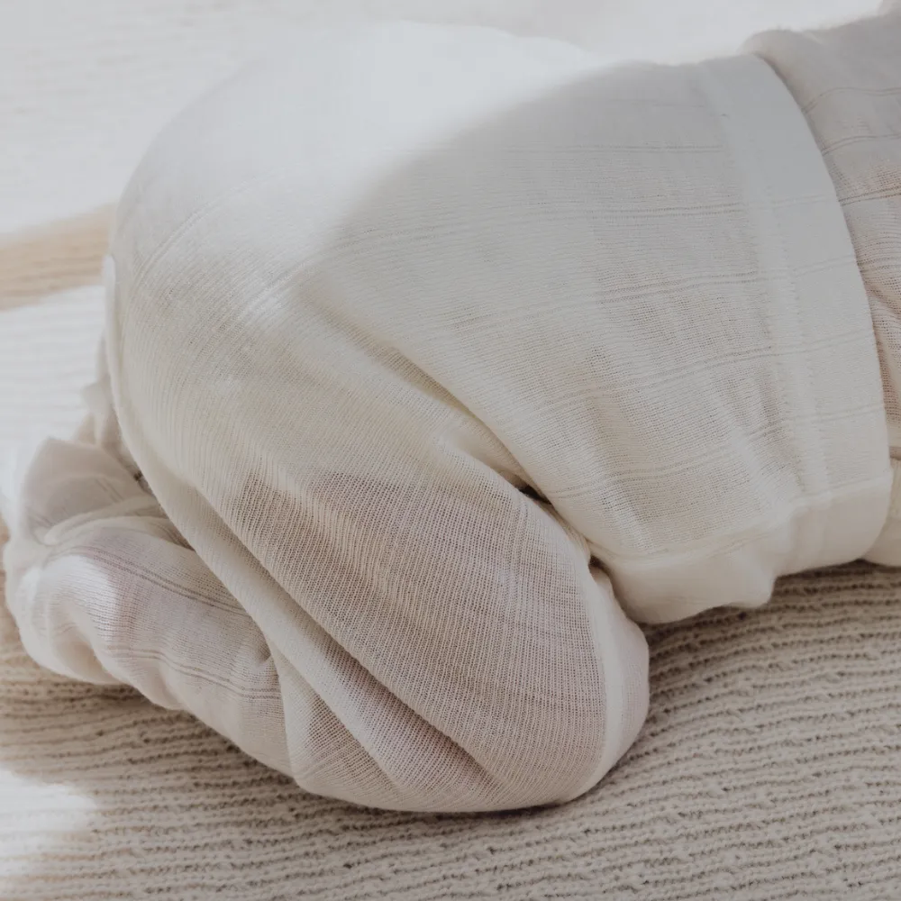 Footed Baby Pants - Wool & Silk - Natural