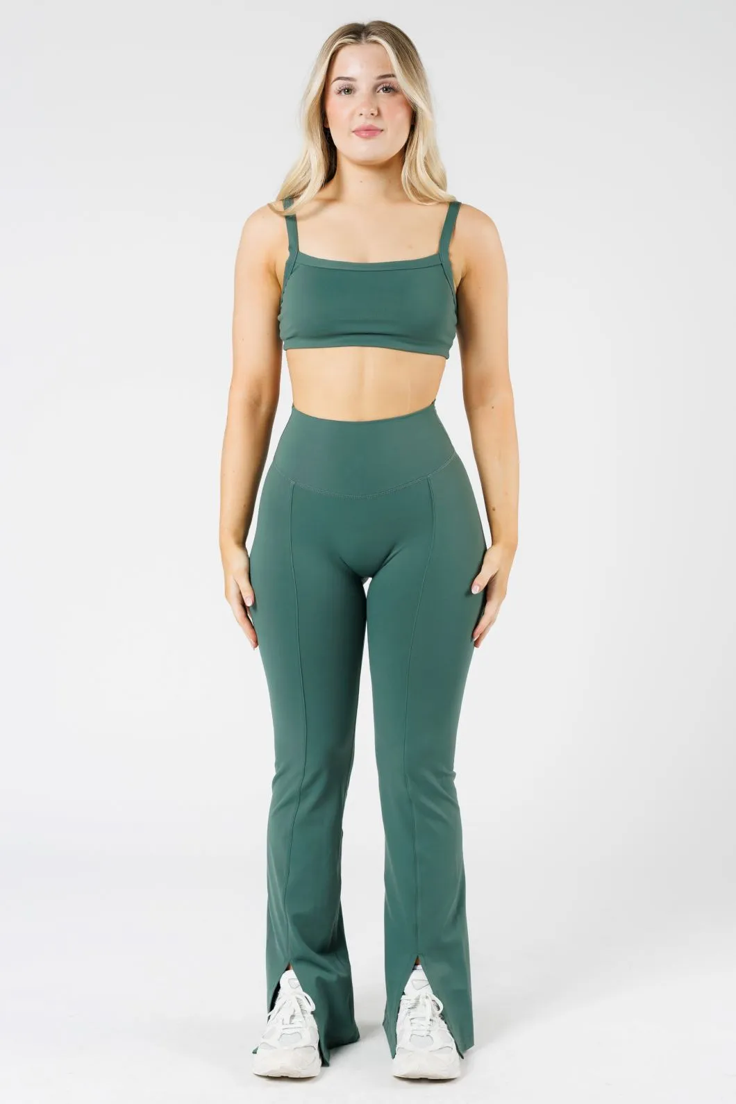 FormLux Front Slit Sculptseam® Plus Flare Legging 32" Pine