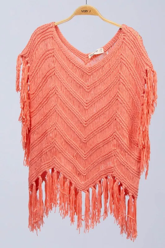 Fringe Crochet Tunic Top