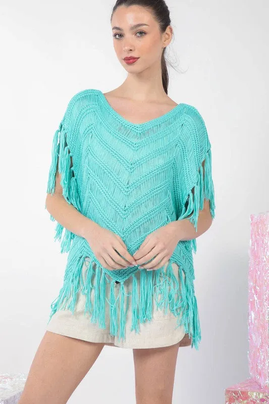 Fringe Crochet Tunic Top