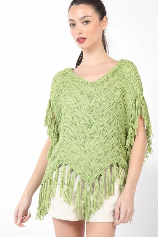 Fringe Crochet Tunic Top