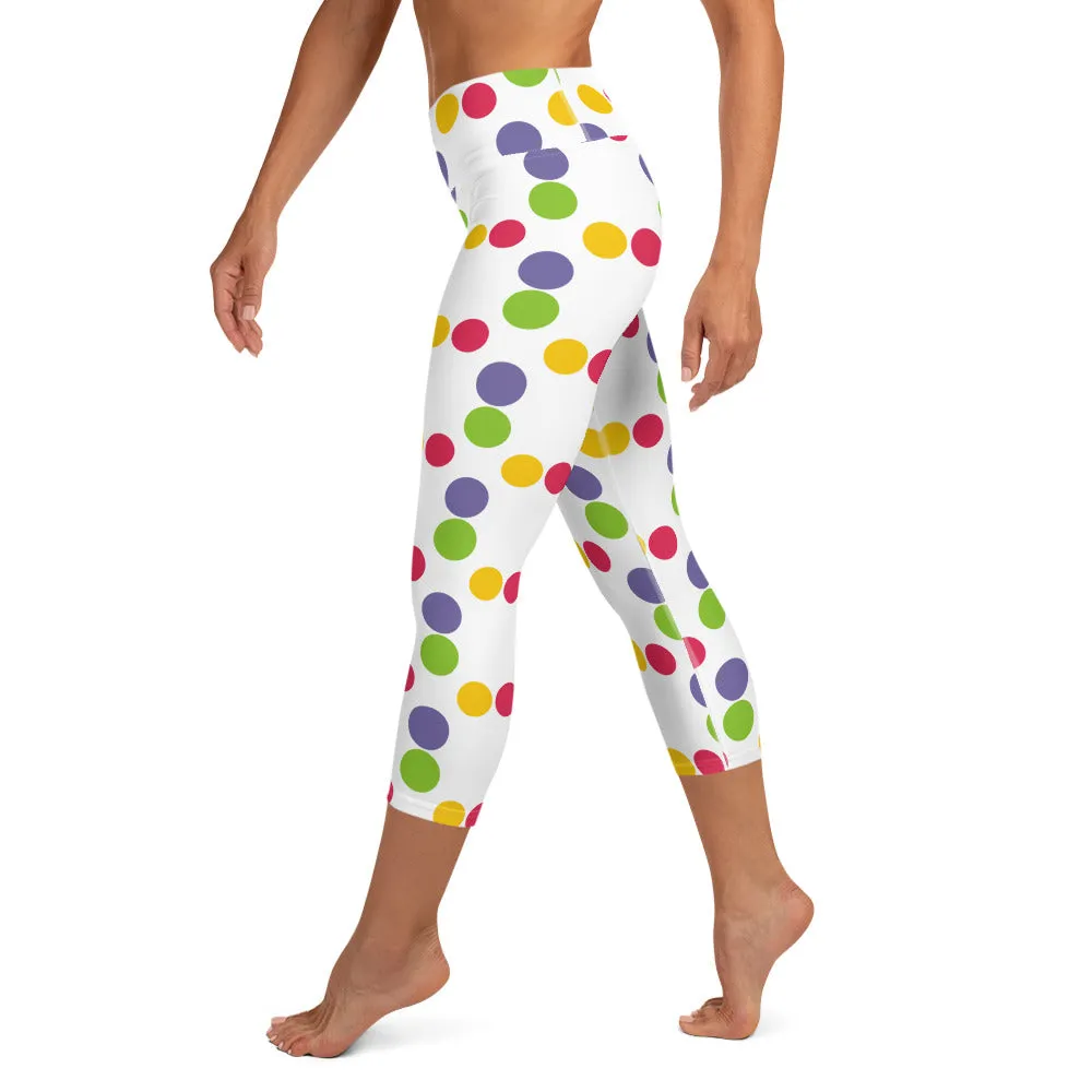 Fun Polka Dots Yoga Capri Leggings | Exercise Capris, lioness-love