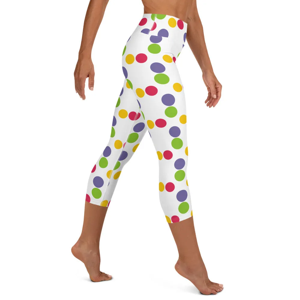 Fun Polka Dots Yoga Capri Leggings | Exercise Capris, lioness-love