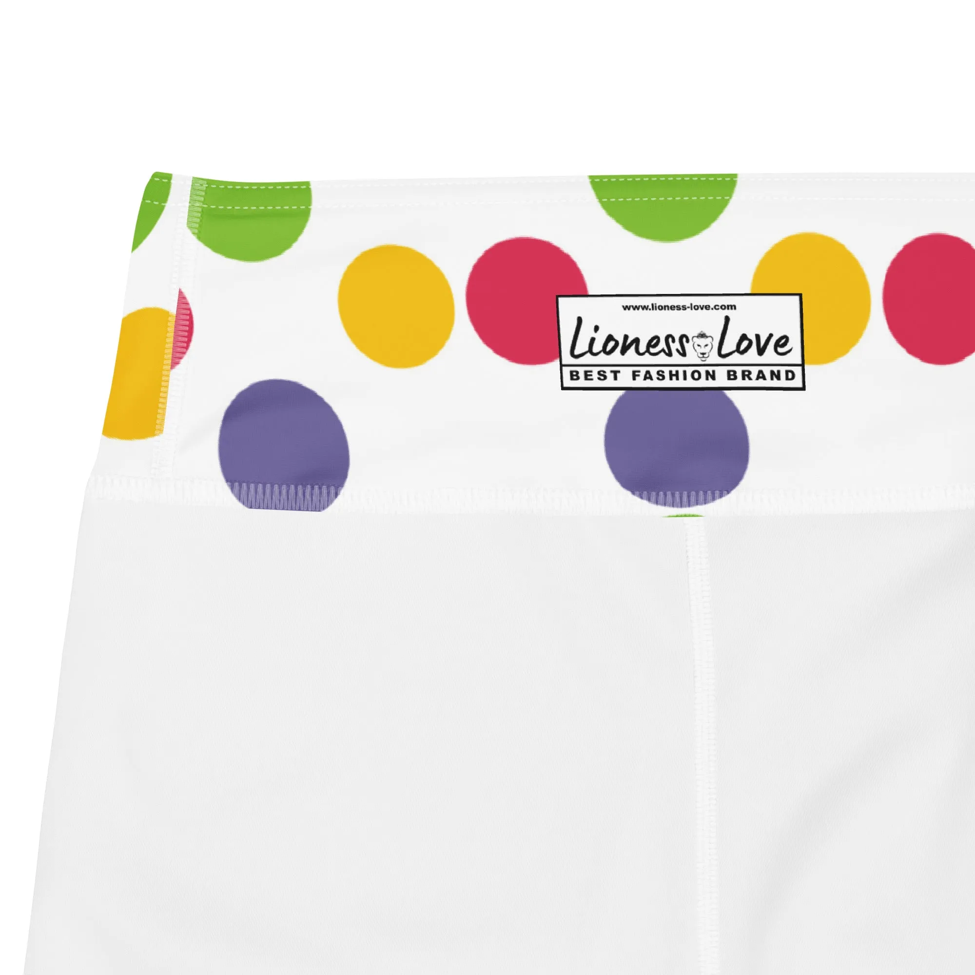 Fun Polka Dots Yoga Capri Leggings | Exercise Capris, lioness-love