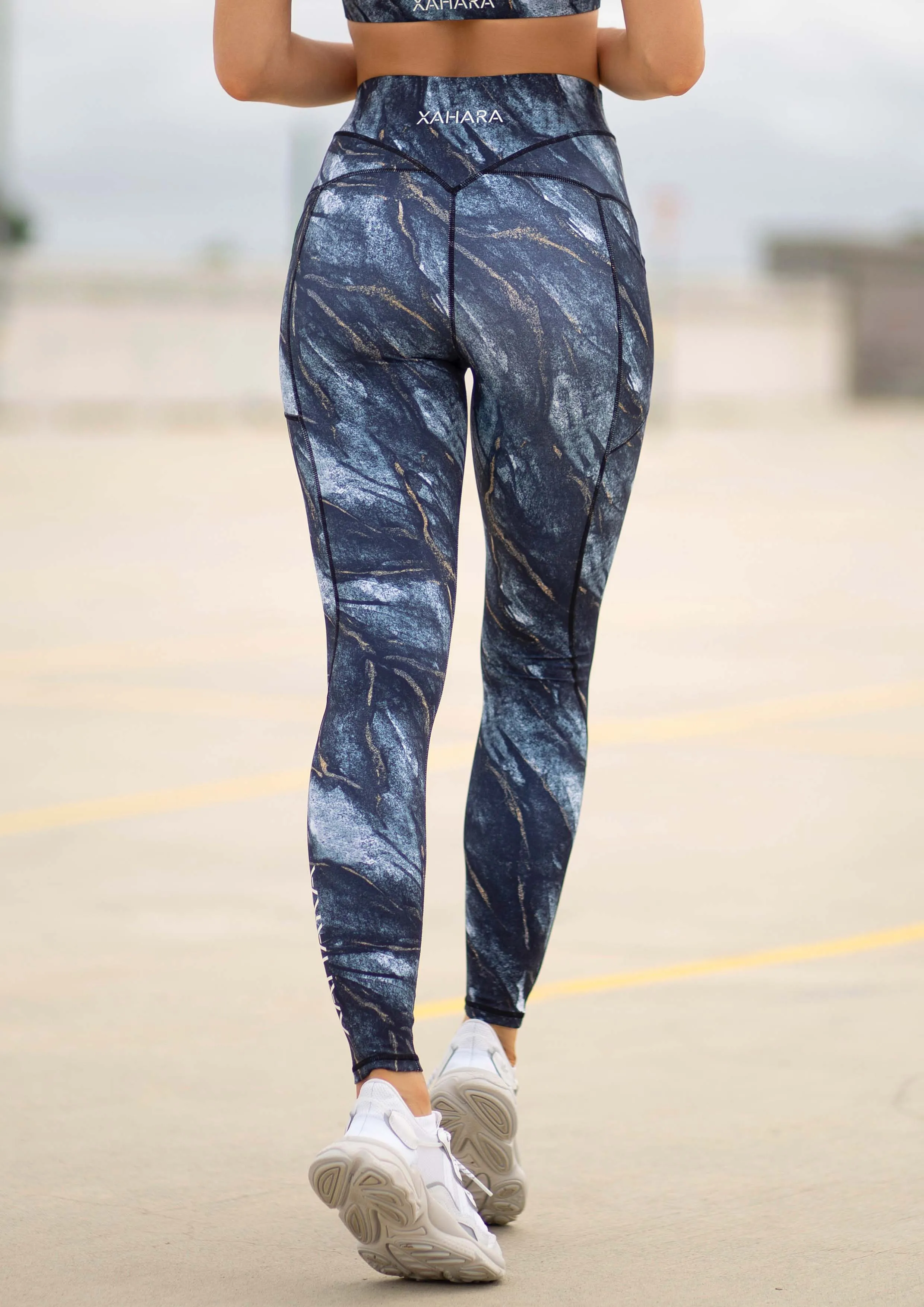 Gia Black Marble Legging