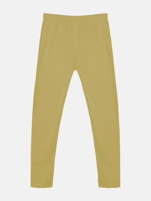 Girls Ankle Length Solid Leggings