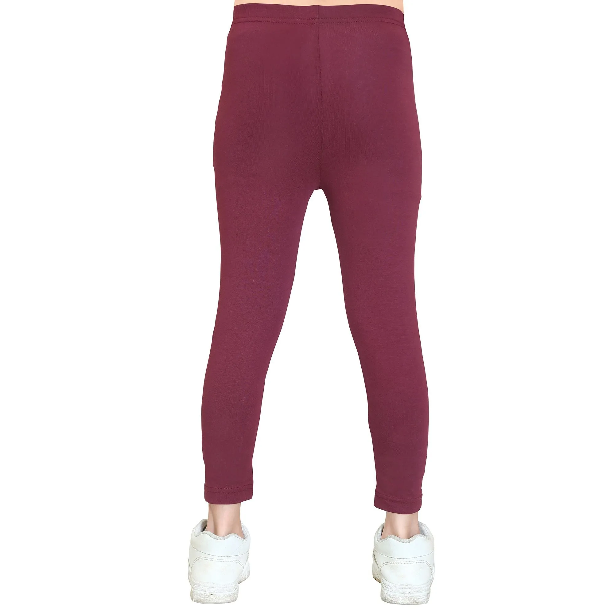 Girls Burgandy Ankle Length Legging