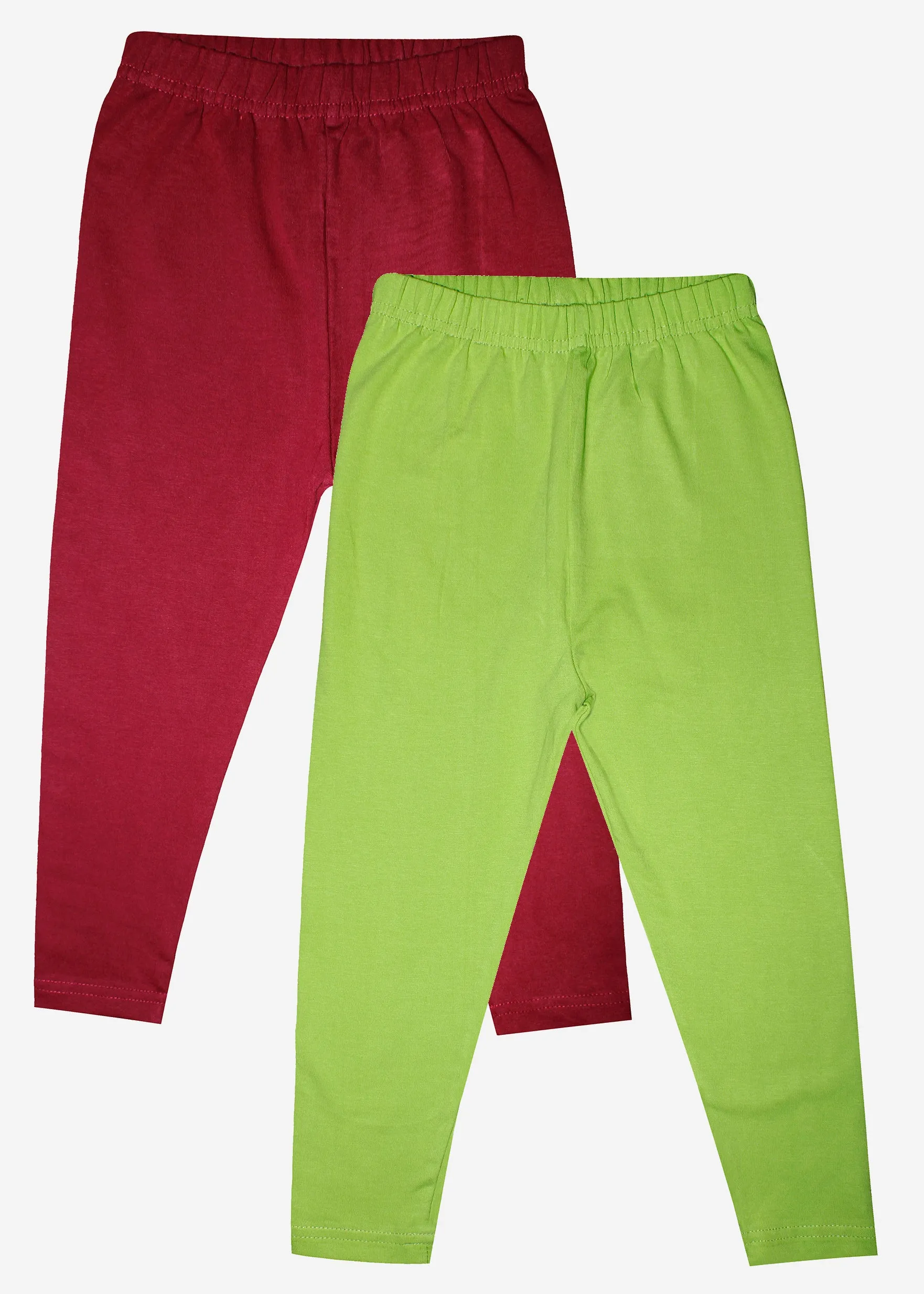 Girls Cotton Leggings - Pack of 2